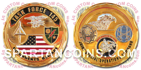 Task Force 145 military challenge coin